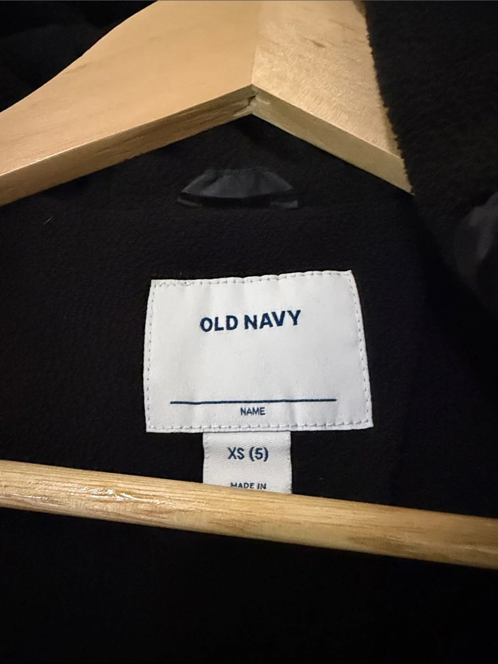 Old Navy Black Hooded Kids Puffer Jacket